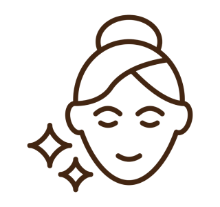 Icon showing how Brijka A2 ghee nourishes skin for a natural glow.