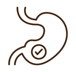 Icon highlighting how Brijka A2 ghee eases gentle digestion naturally.