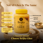 Brijka Desi Cow Ghee - Traditional Bilona Ghee, Lab-Tested for Purity